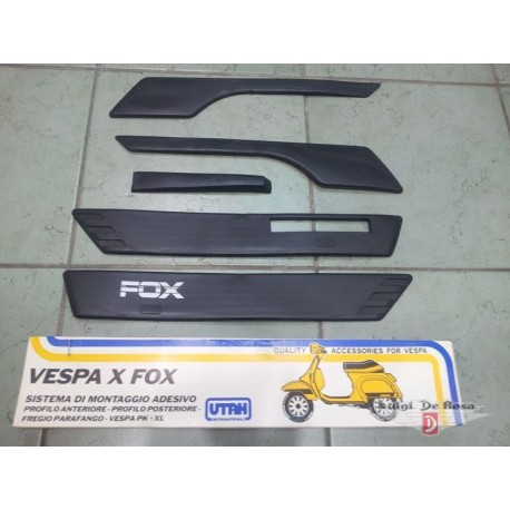 Modanature Paracolpi FOX Vespa PK XL 50 / 125  - 5 pezzi! NERI