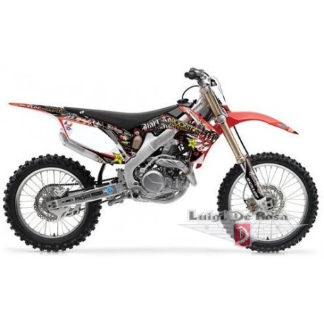 Serie adesivi completa + coprisella ROCKSTAR Honda CRF 450 dal 07 al 08